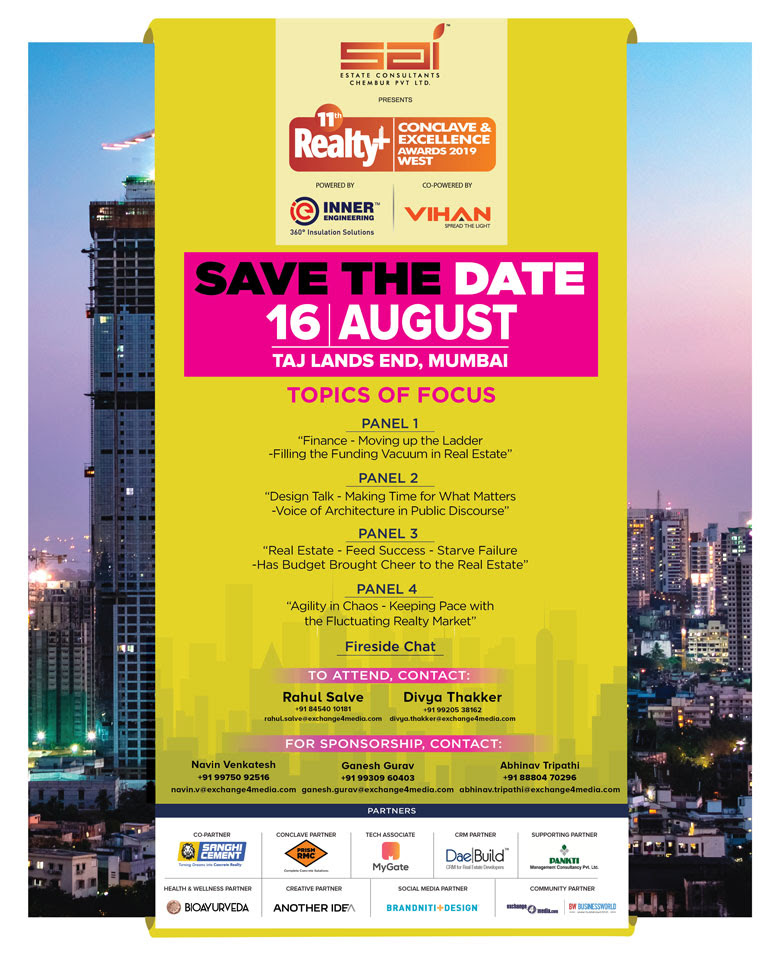 11th Realty+ Conclave & Excellence Awards 2019 West
